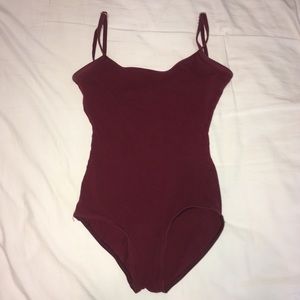 Cotton Maroon Camisole Leotard